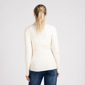 Πλεκτό πουλόβερ κάλτσας με ψηλό γιακά για γυναίκες 