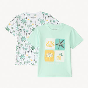 Σετ από 2 μπλουζάκια με κοντά μανίκια με εκτύπωμα και φανταστικά σχέδια για αγόρι 