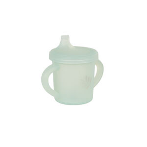 Tasse à bec avec anses latérales et motif feuillage 
