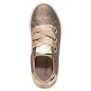 Χαμηλά αθλητικά με παγιέτες και σατέν κορδόνια 