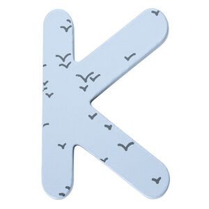 Ξύλινο διακοσμητικό γράμμα K ζωγραφισμένο στο χέρι 