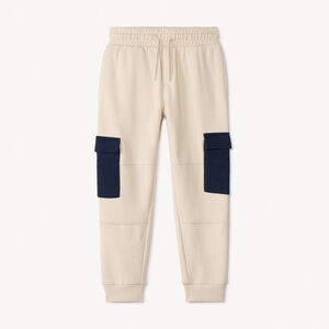 Παντελόνι jogging molleton με τσέπες cargo για αγόρι 