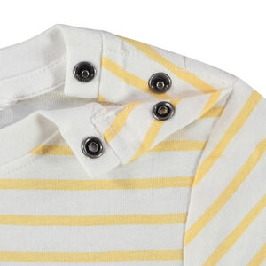 Σετ μπλουζάκι φαντασίας με ρίγες + μονόχρωμο σορτς για bebe αγόρι 