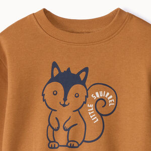 Φούτερ molleton oversize με φαντεζί τύπωμα για bebe αγόρι 