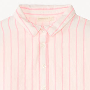 Κοντομάνικη πουκάμισο από ριγέ ύφασμα για κορίτσι 