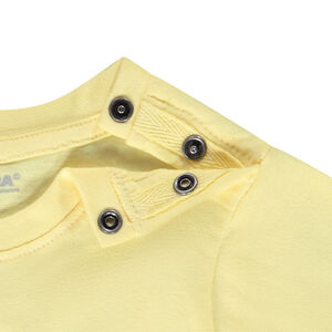 T-shirt από jersey με σχέδιο ζώου και ανάγλυφο μήνυμα για μωρό αγόρι 