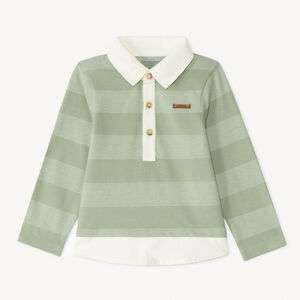 Πολο με μακριά μανίκια, ριγέ, 2 σε 1 για αγόρια μωρά. 