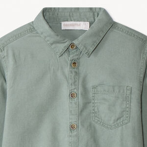 Μακρυμάνικο μονόχρωμο πουκάμισο για αγόρι 