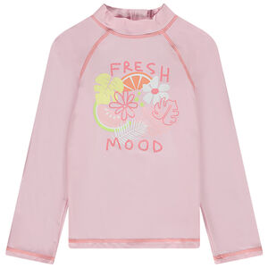 T-shirt μακρυμάνικο anti-UV SPF 50+ print floral για κορίτσι 