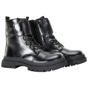 Μπότες στυλ ράντζερ με αγκράφες και κορδόνια για κορίτσι 