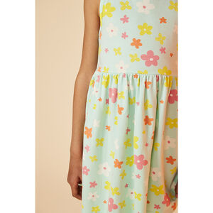 Φόρεμα με τιράντες με σχέδιο πεταλούδες για κορίτσι 