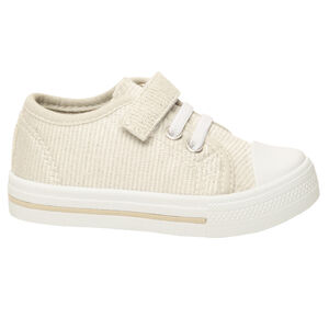 Αθλητικά παπούτσια χαμηλά ασημένια με scratch και ελαστικά κορδόνια για bebe κορίτσι 