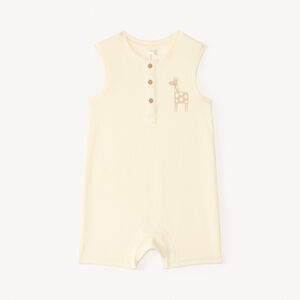 Κοντή φόρμα από φαντεζί ύφασμα με σχέδιο καμηλοπάρδαλης για μωρό αγόρι 