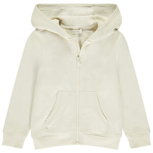 Ζακέτα με κουκούλα από φούτερ μονόχρωμη για αγόρι 