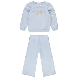 Ensemble sweat à manches longues bouffantes + jogging pour fille Main Ensemble sweat à manches longues bouffantes + jogging pour fille