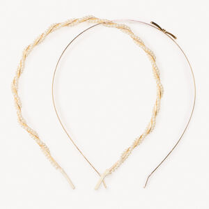 Σετ 2 χρυσών και περλίτσας φανταστικών κορδελών για κορίτσια 