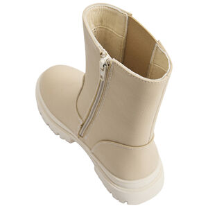 Γαλότσες με φερμουάρ και παχιά σόλα για κορίτσι 