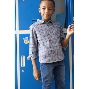 Chemise manches longues à carreaux pour garçon Main Chemise manches longues à carreaux pour garçon
