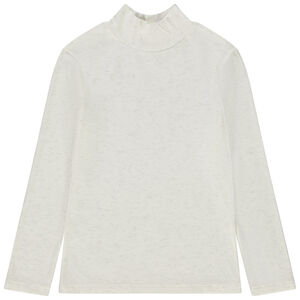 Μπλουζάκι effet κοτλέ γιακάς ψηλός για κορίτσι 