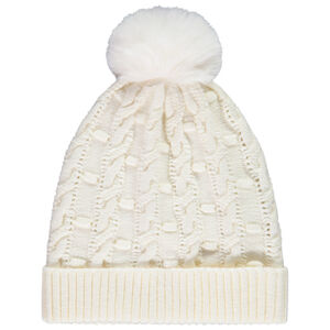 Σκουφάκι πλεκτό με πον πον για κορίτσι 