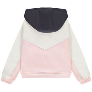 Gilet en molleton effet colorblock avec capuche fille 