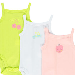 Lot de 7 bodies print fruits pour bébé fille 