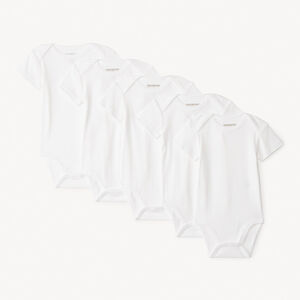 Σετ από 5 κοντομάνικα μπλουζάκια μονόχρωμα για μωρό 