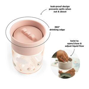 Εκπαιδευτικό Ποτήρι 360° Tiny Farm Powder 260 ml 