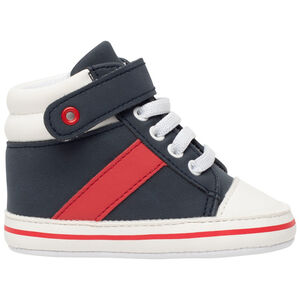 Baskets montantes en toile empiècements contrastés pour bébé garçon 