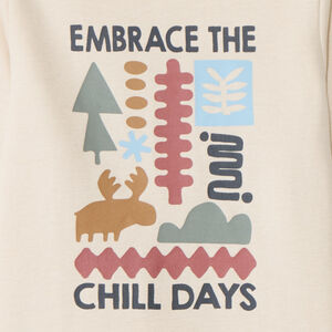 Μπλουζάκι με ψηλό γιακά και διακοσμητικό print για αγόρι 