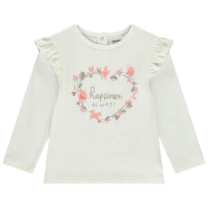 T-shirt manches longues à pétales effet 3D pour bébé fille 