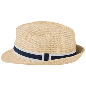 Καπέλο Borsalino πλεκτό με δίχρωμο γαζί για αγόρι 