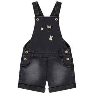 Salopette courte en denim avec broderies Minnie Disney pour fille Main Salopette courte en denim avec broderies Minnie Disney pour fille