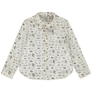 Chemise en coton imprimé contrecollé pour garçon Main Chemise en coton imprimé contrecollé pour garçon