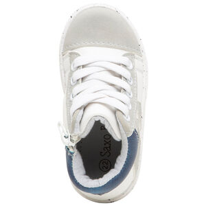 Αθλητικά παπούτσια ψηλά με κορδόνια από ύφασμα και φιόγκο για bebe κορίτσι 