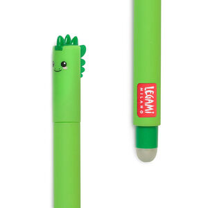 Stylo à encre gel effaçable verte Dino 