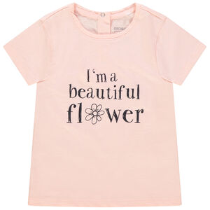 T-shirt κοντομάνικο με οργανικό βαμβάκι με μήνυμα 