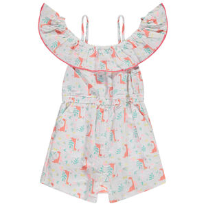 Σορτς με βολάν και σχέδιο δεινοσαύρων για bebe κορίτσι 