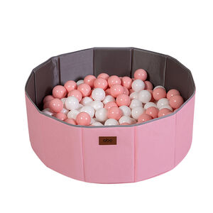 Αναδιπλούμενη πισίνα με μπαλάκια Ροζ- Γκρι - ABO 