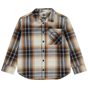 Πουκάμισο μακρυμάνικο με καρό σχέδιο SmileyWorld για αγόρι 