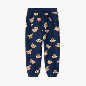 Pantalon de jogging imprimé chien + poche kangourou pour bébé garçon  Main Pantalon de jogging imprimé chien + poche kangourou pour bébé garçon