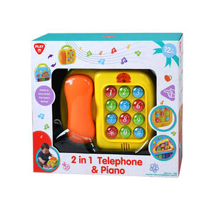 Τηλέφωνο και Πιάνο 2 Σε 1 με Πολύχρωμα Πλήκτρα και Μελωδίες  