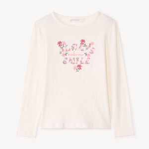 T-shirt manches longues brodé pour fille 