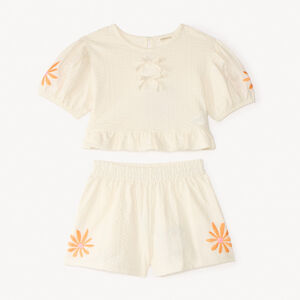 Συνδυασμός κοντού σετ 2 τεμαχίων από σιφόν για κορίτσι 