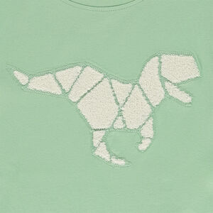 Κοντομάνικο μπλουζάκι με κέντημα σε φαντεζί εφέ bouclé για αγόρι 