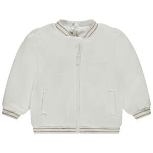 Ζακέτα από φούτερ Teddy με ανάγλυφο σχέδιο καρδιά σε jacquard για κορίτσι μωρό 