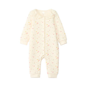 Combinaison longues matelassée imprimé fleurs pour bébé fille 