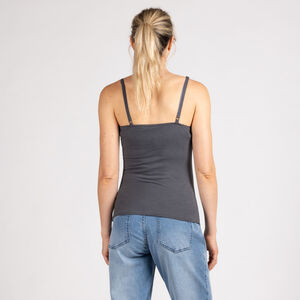 Αμάνικο μπλουζάκι θηλασμού μονόχρωμο με λεπτές ρυθμιζόμενες τιράντες από jersey 2 σε 1 