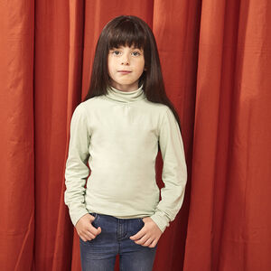 Σετ από 2 μονόχρωμα μπλουζάκια με ζιβάγκο για κορίτσι 