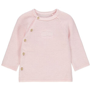 Ζακέτα από βιολογικό βαμβάκι με χοντρή πλέξη και κουμπιά 